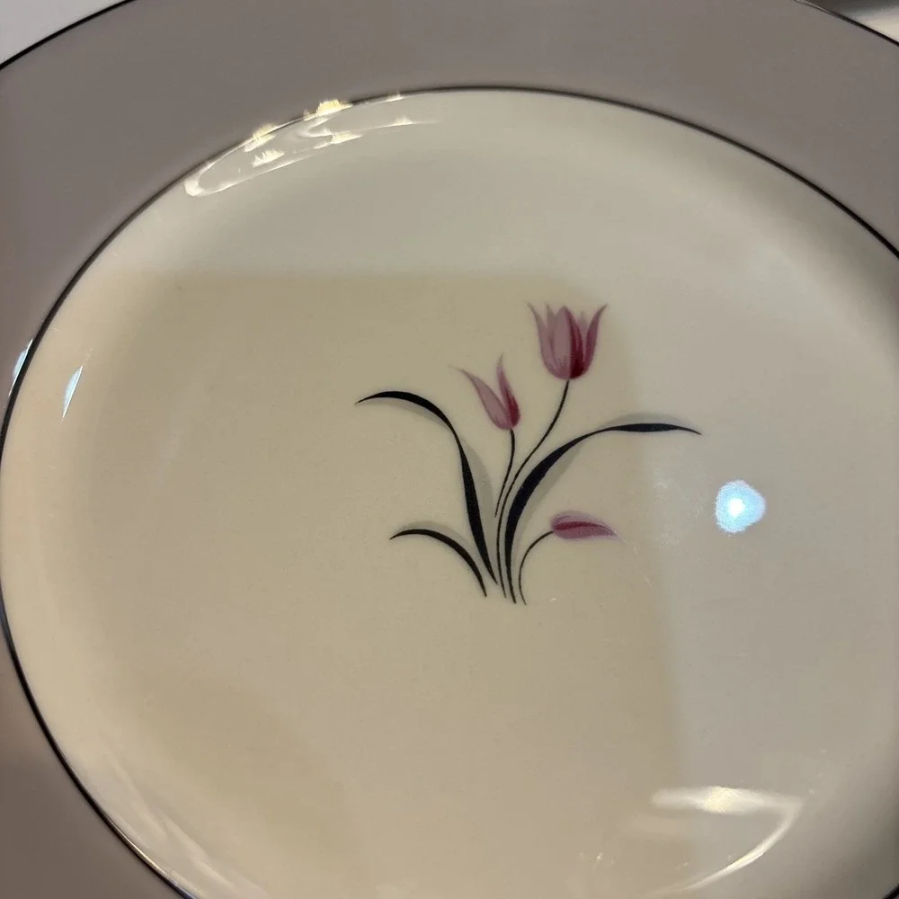5 Pcs Vintage Franciscan Claremont Fine China 4-Salad And 1- Bread Plate/Plates